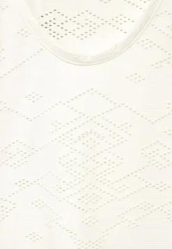 Ajour T-Shirt vanilla white