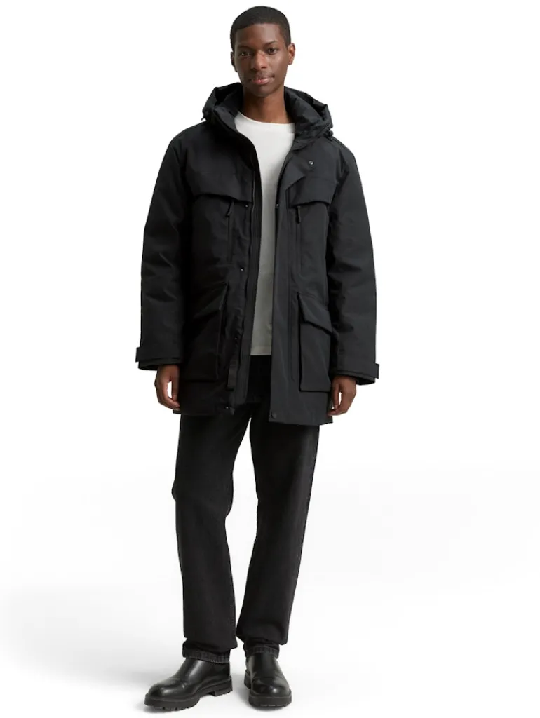 Arctic Parka mit abnehmbarer Kapuze black