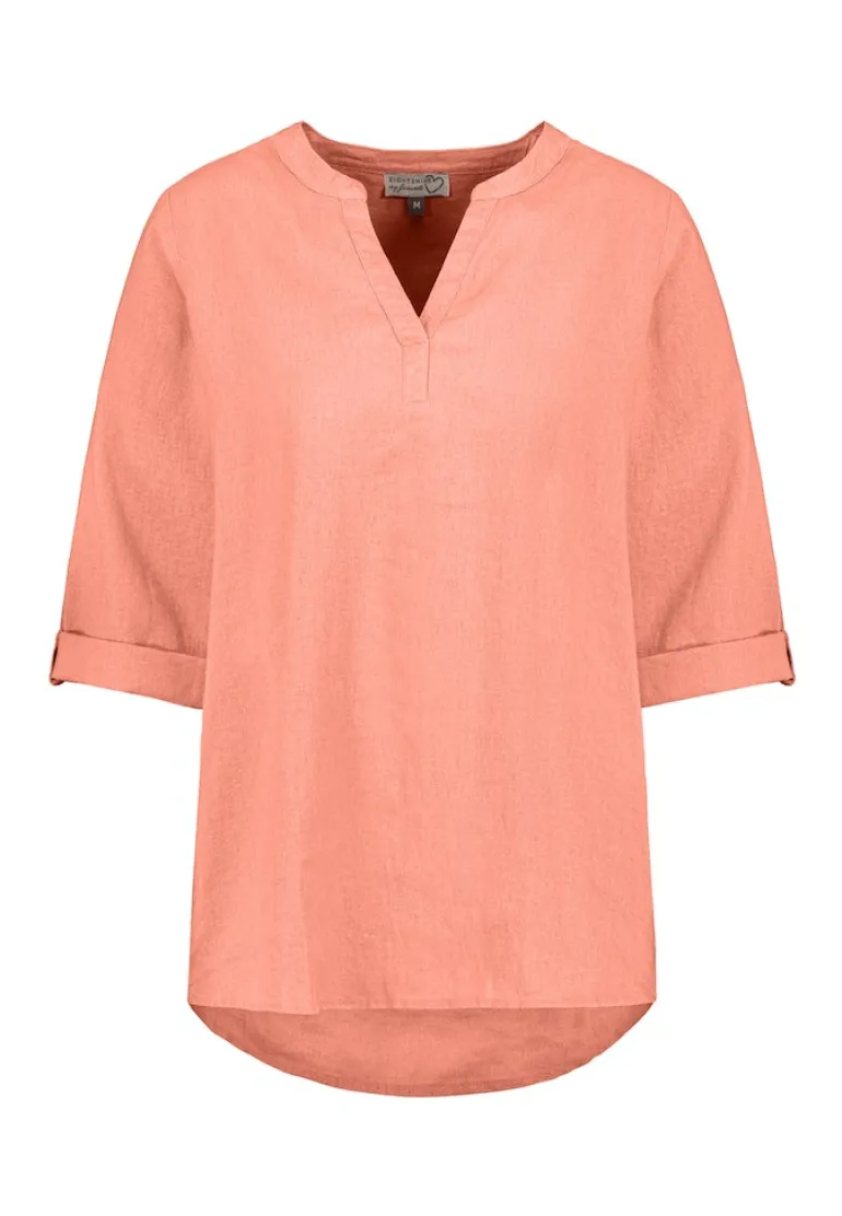 3/4 Arm Bluse shell pink coral