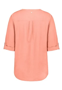 3/4 Arm Bluse shell pink coral