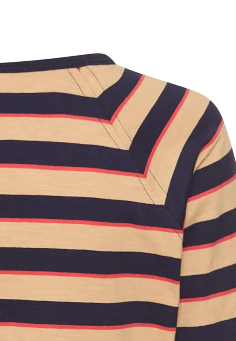 3/4-Arm T-Shirt mit Streifenmuster caramel stripes