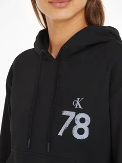 1978 ARTWORK OVERSIZED HOODIE ck black