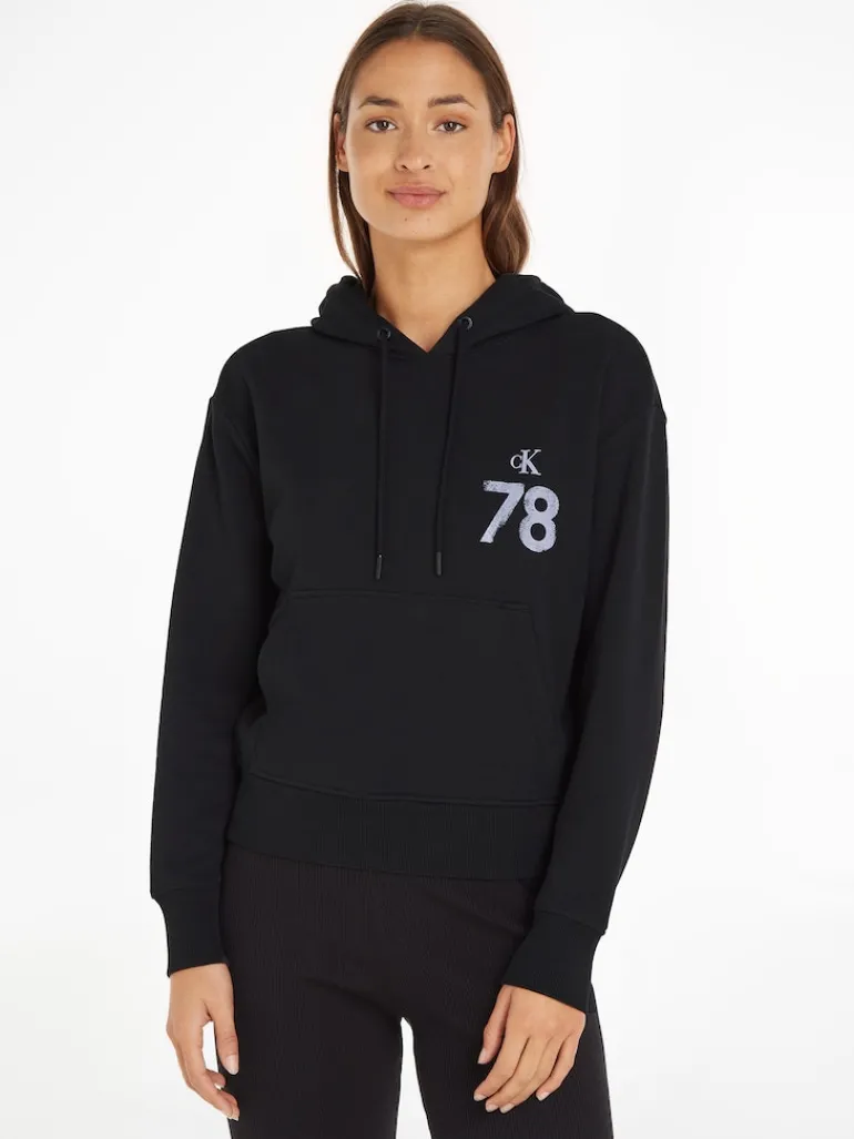 1978 ARTWORK OVERSIZED HOODIE ck black