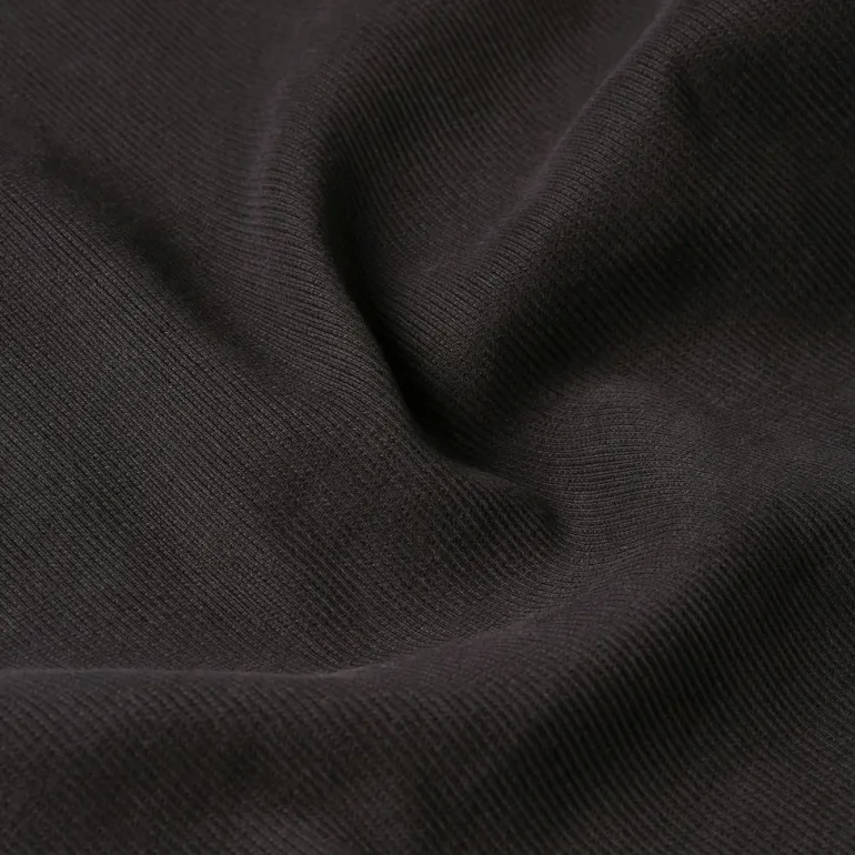 Asymmetric zip cropped slim mock ls wmn dk black