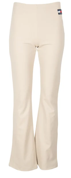 AUSGESTELLTE LEGGINGS MIT BADGE beige