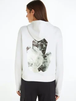 BACK DIAMOND GRAPHIC HOODIE bright white