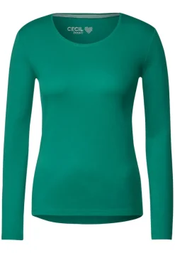 Basic Langarmshirt smaragd green