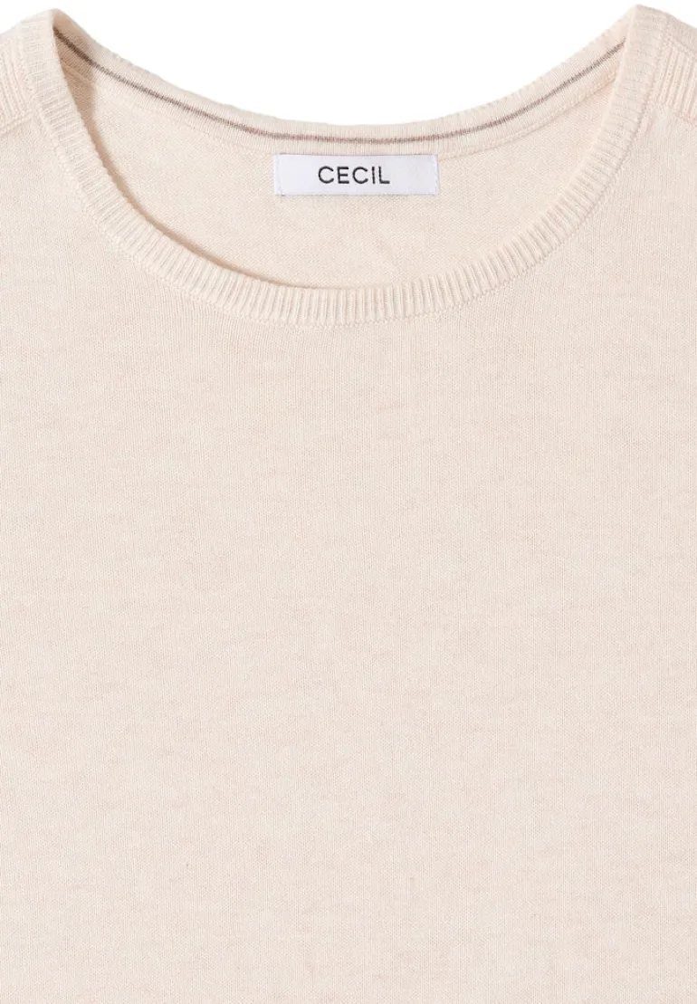 Basic Pullover oat milk beige melange