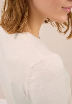 Basic Pullover oat milk beige melange