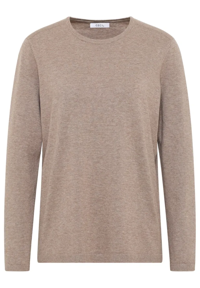 Basic Pullover toffee cream melange