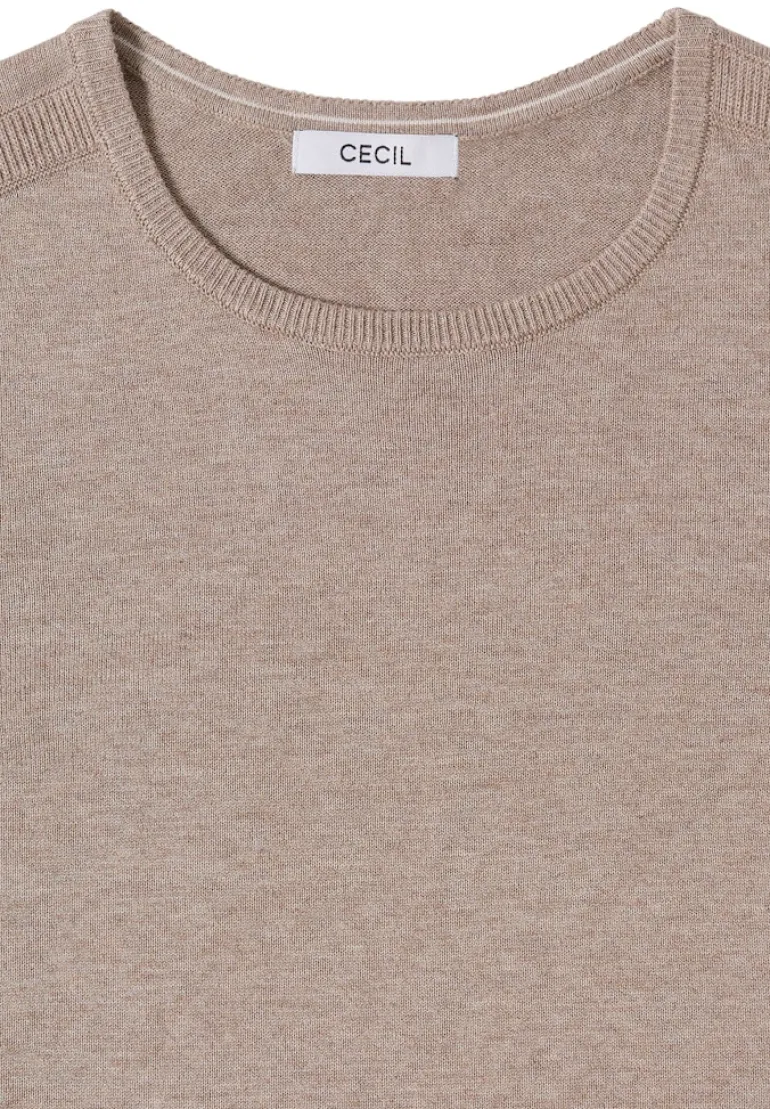 Basic Pullover toffee cream melange