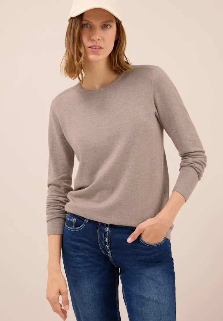 Basic Pullover toffee cream melange