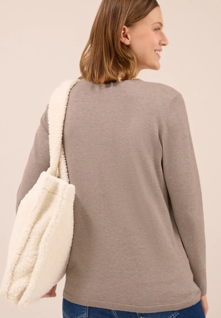 Basic Pullover toffee cream melange