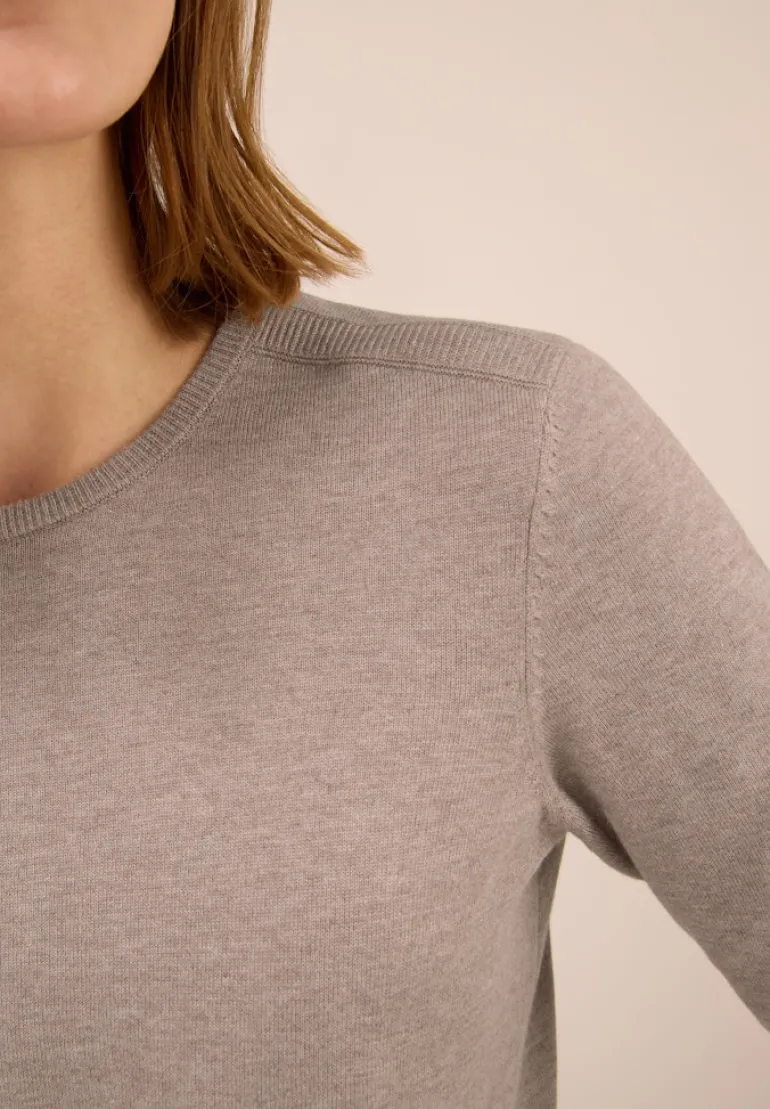 Basic Pullover toffee cream melange