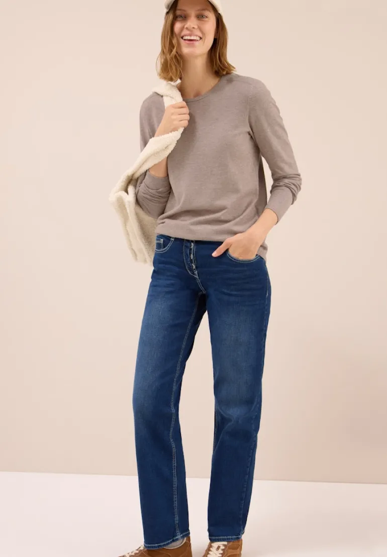 Basic Pullover toffee cream melange