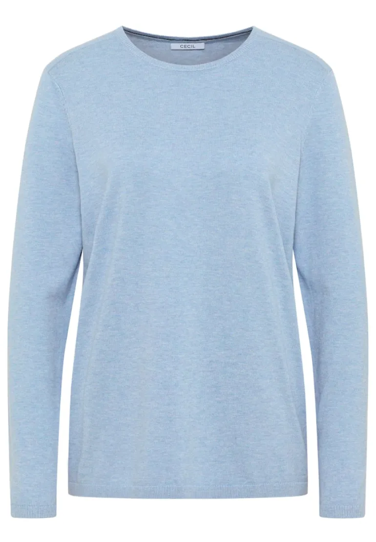 Basic Pullover whisper blue melange