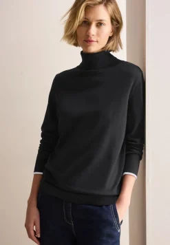 Basic Rollkragen-Pullover black