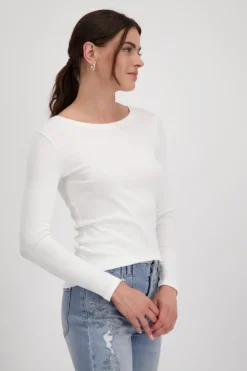 Basic-Shirt aus Pima-Baumwolle off-white