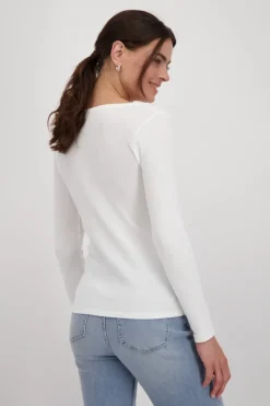 Basic-Shirt aus Pima-Baumwolle off-white