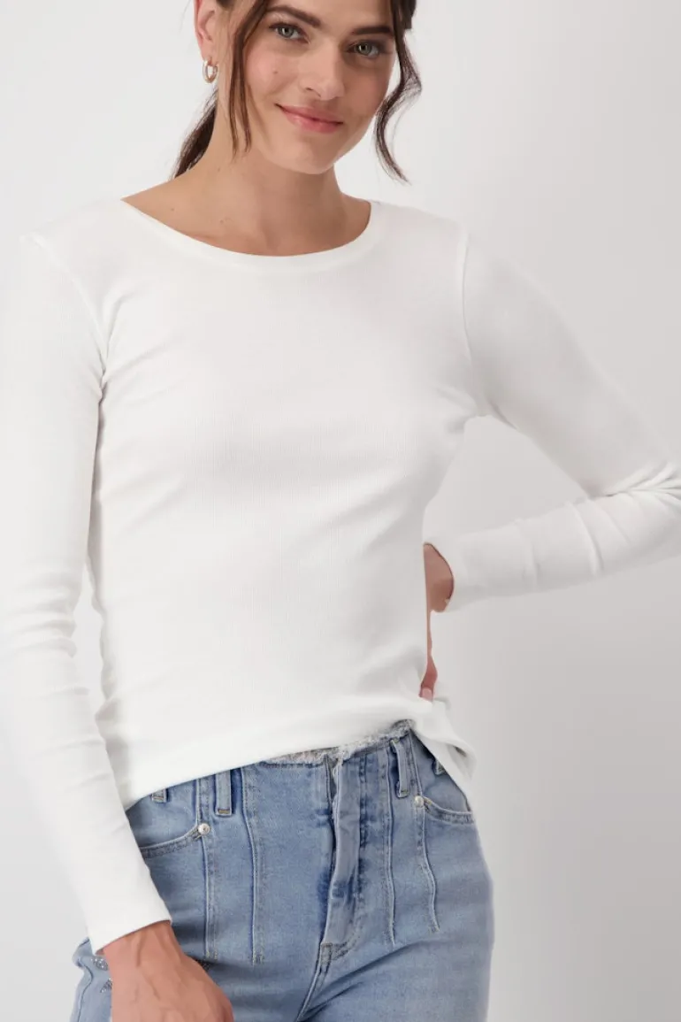Basic-Shirt aus Pima-Baumwolle off-white