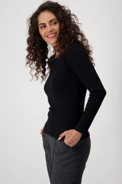 Basic-Shirt aus Pima-Baumwolle schwarz