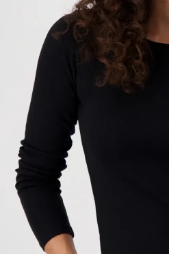Basic-Shirt aus Pima-Baumwolle schwarz
