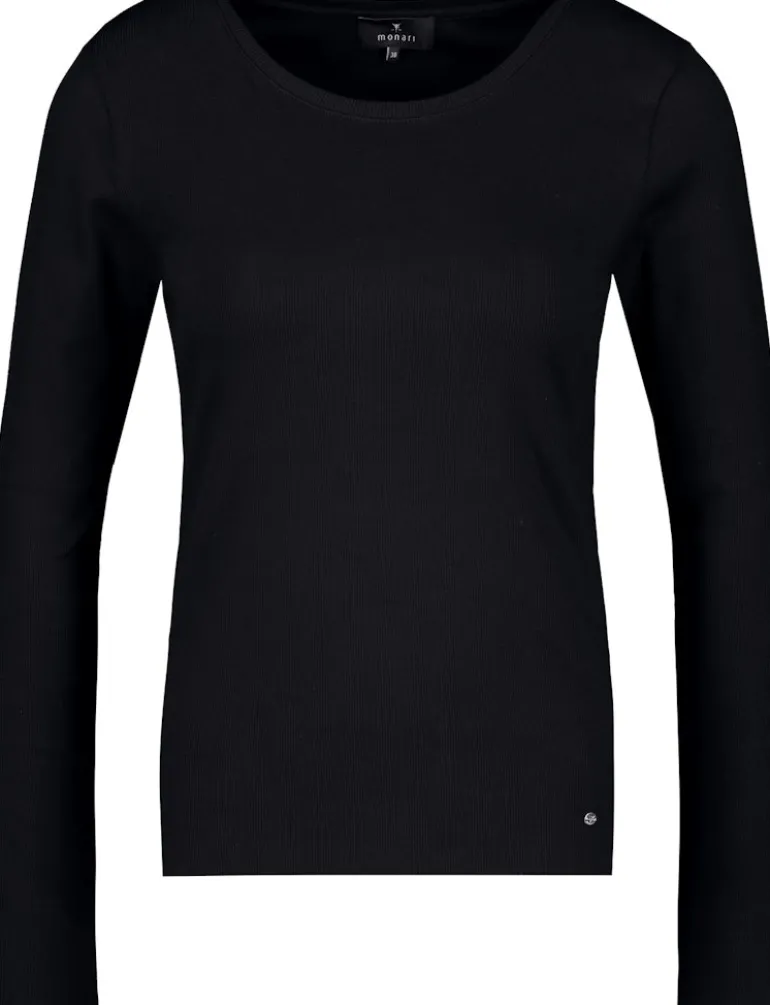 Basic-Shirt aus Pima-Baumwolle schwarz