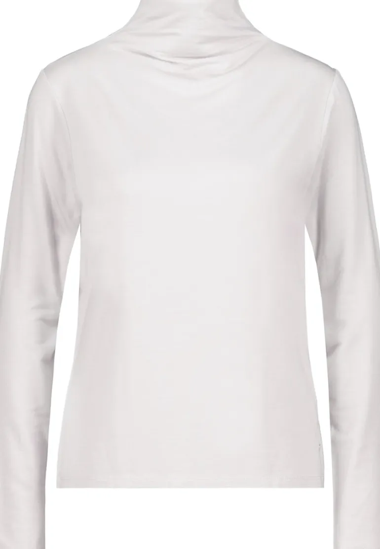 Basic Shirt mit Stehkragen stone