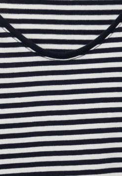 Basic Shirt mit Streifen deep blue