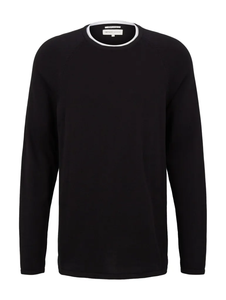 Basic Strickpullover black