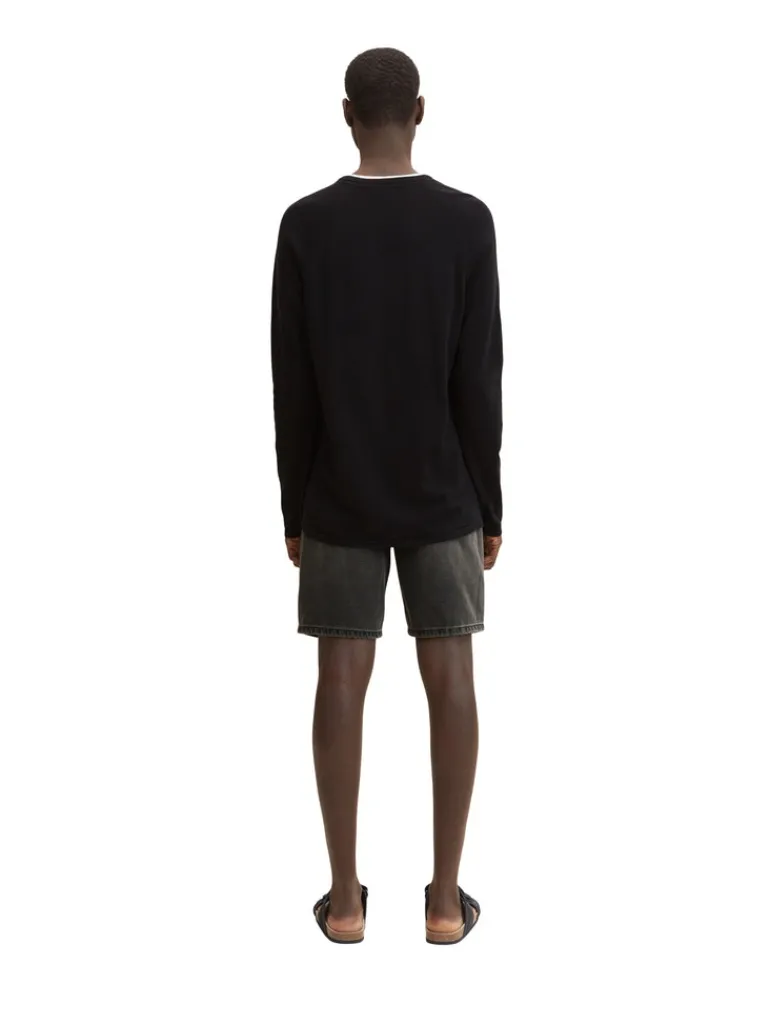 Basic Strickpullover black