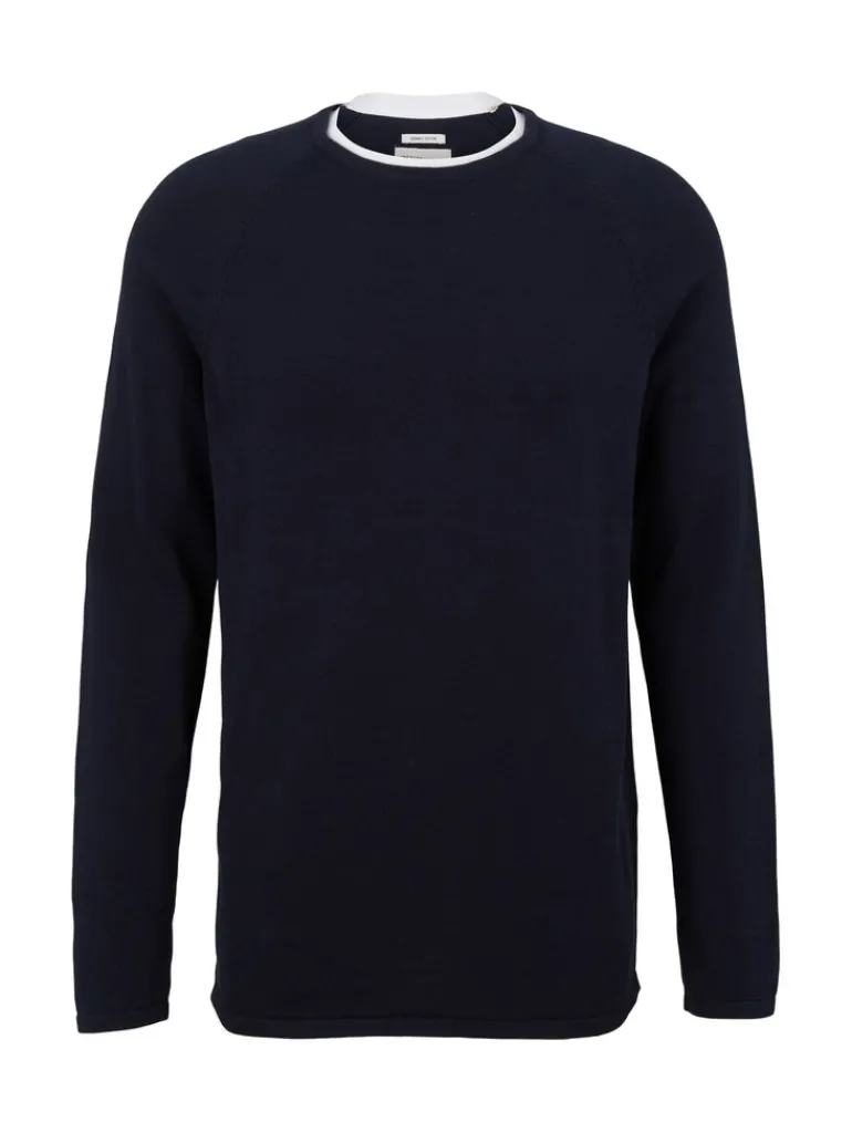 Basic Strickpullover sky captain blue