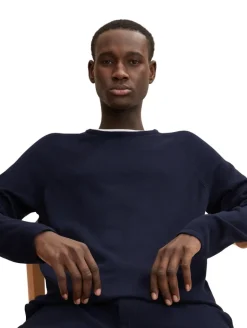 Basic Strickpullover sky captain blue