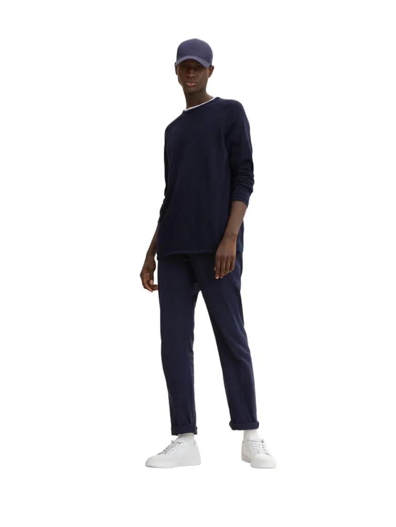 Basic Strickpullover sky captain blue