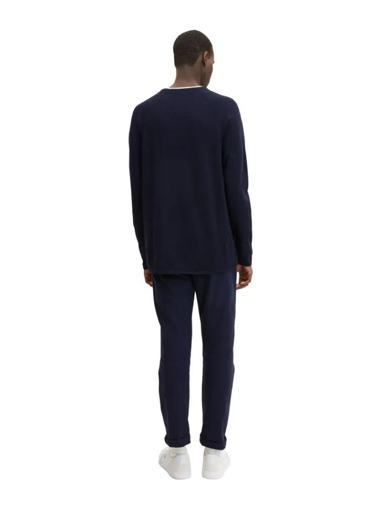 Basic Strickpullover sky captain blue