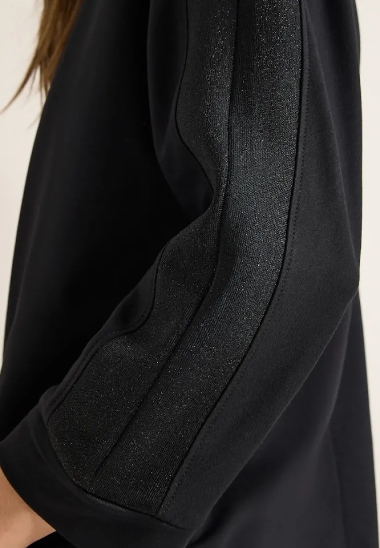Batwing Shirt mit Tape black