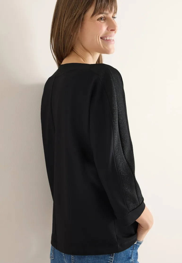 Batwing Shirt mit Tape black