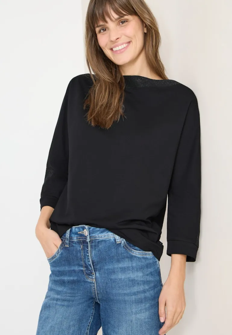 Batwing Shirt mit Tape black