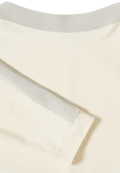 Batwing Shirt mit Tape creamy white