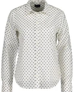 Baumwoll Seiden Bluse eggshell