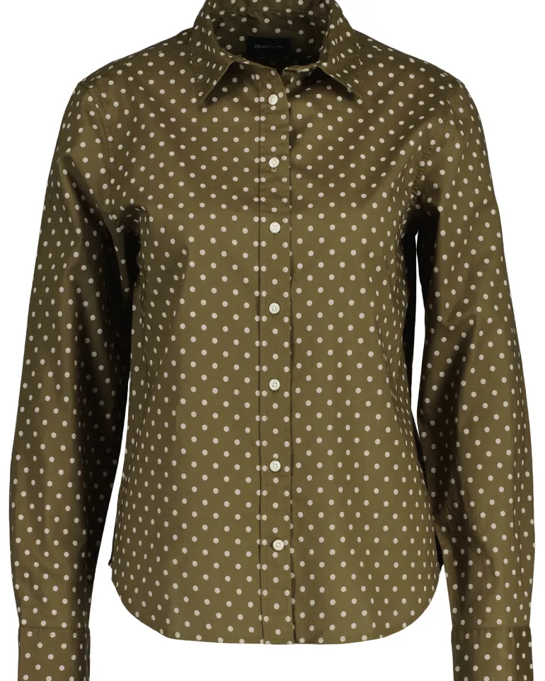 Baumwoll Seiden Bluse hunter green