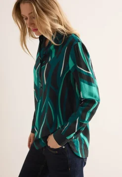 Bedruckte Bluse black