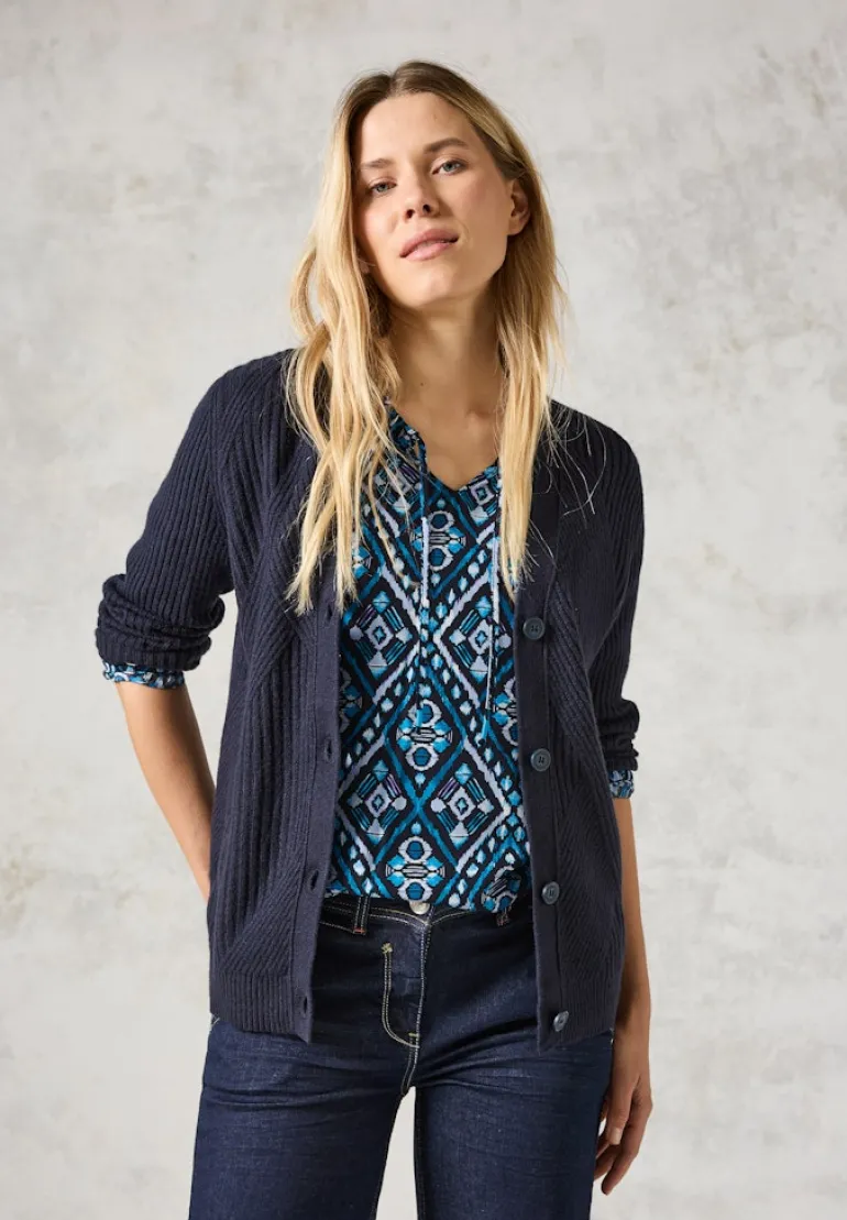 Bedruckte Bluse deep charcoal grey