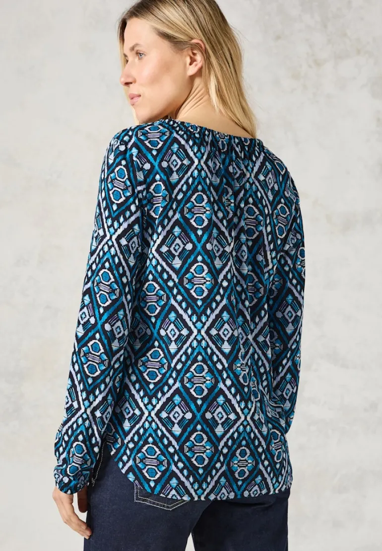 Bedruckte Bluse deep charcoal grey