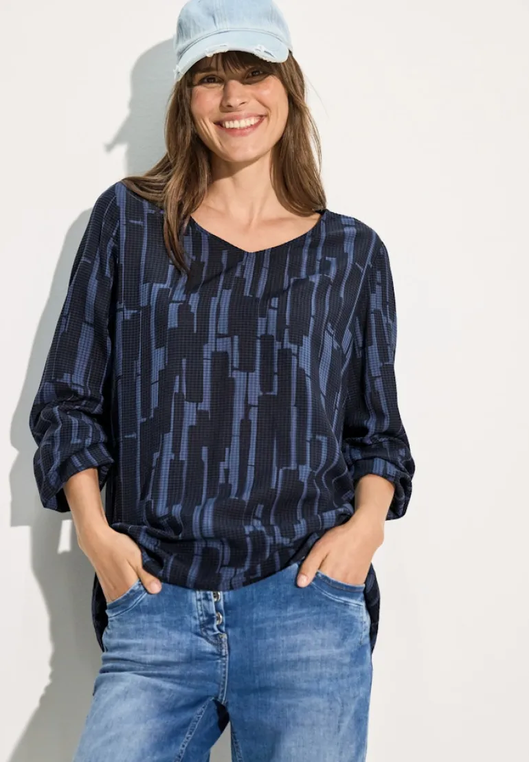 Bedruckte Bluse universal blue