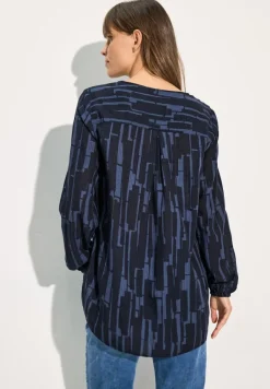 Bedruckte Bluse universal blue