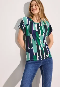 Bedrucktes T-Shirt fir green