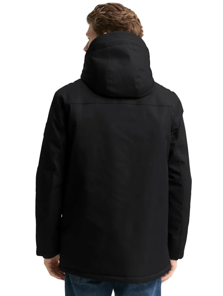 Übergangsjacke mit aufgesetzten Taschen black