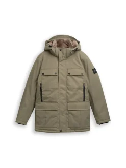 Übergangsjacke mit aufgesetzten Taschen smokey olive green