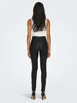 Beschichete Skinny Jeans black